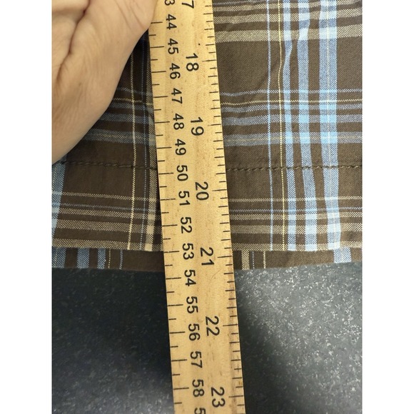 IZOD PLAID FLAT FRONT CHINO SHORTS MENS SIZE 34 - Picture 13 of 14